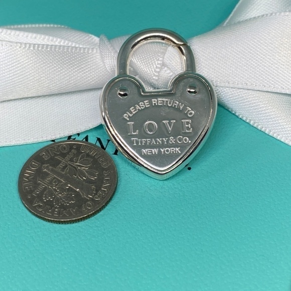 Tiffany & Co. RTT Love Heart Lock Charm Sterling Silver 925 with box - Picture 6 of 6